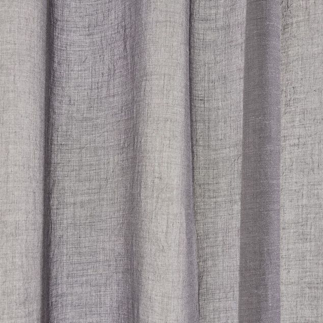 Voilage &agrave; oeillets gris fonc&eacute; 140x240cm