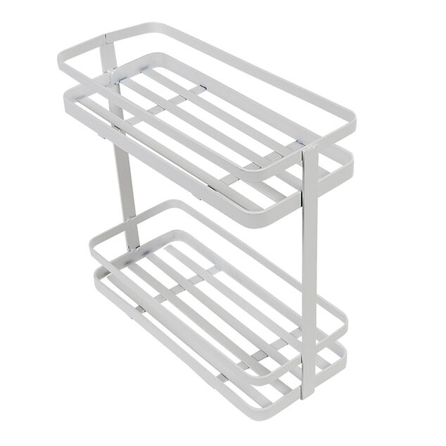 &Eacute;tag&egrave;re de cuisine design filaire m&eacute;tal blanc &agrave; poser