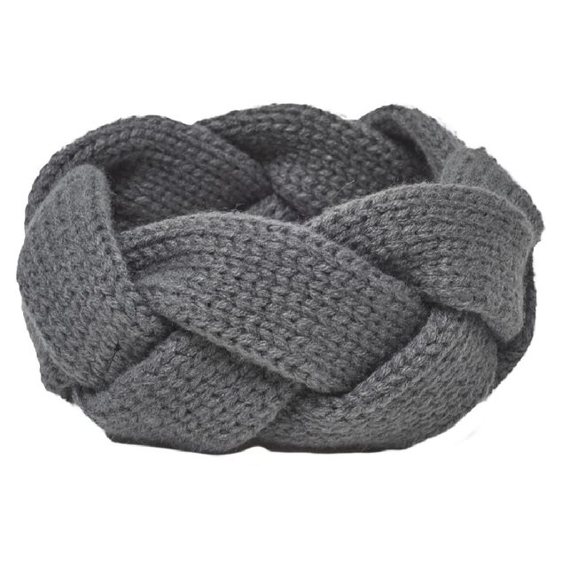 Bandeau tress&eacute; gris