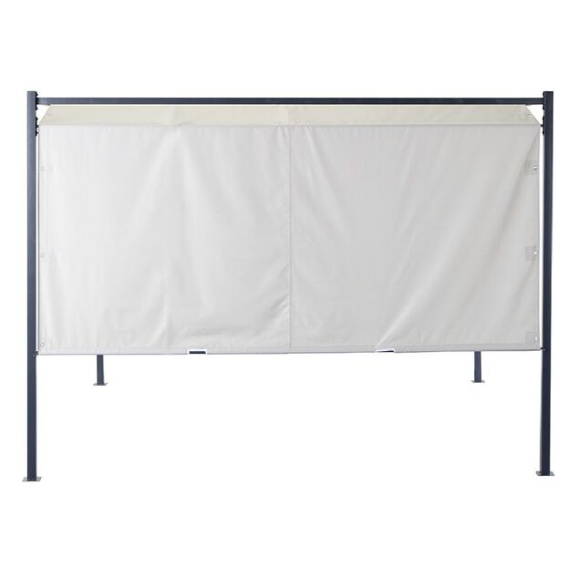 Tonnelle coulissante carr&eacute;e Nazare gris UPF50+ 298x298xH220cm