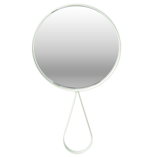 Miroir avec cadre métal rose 14x25cm