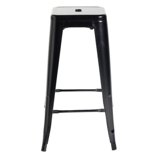 Tabouret bar Fabrik m&eacute;tal noir &Oslash;31xH75cm