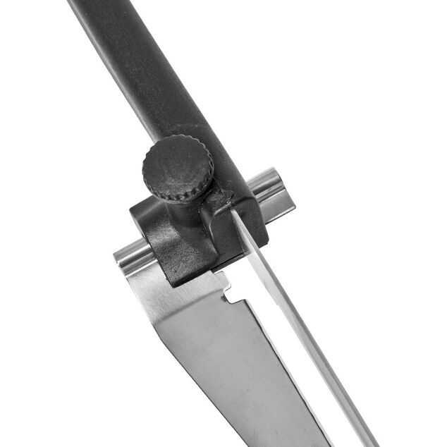 Couteau &agrave; trancher r&eacute;glable noir en inox