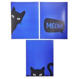 Affiche papier bleu et noir 30x40cm