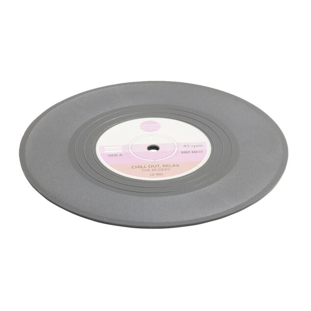 Dessous de verre forme vinyle &Oslash;10,5cm 4 pi&egrave;ces