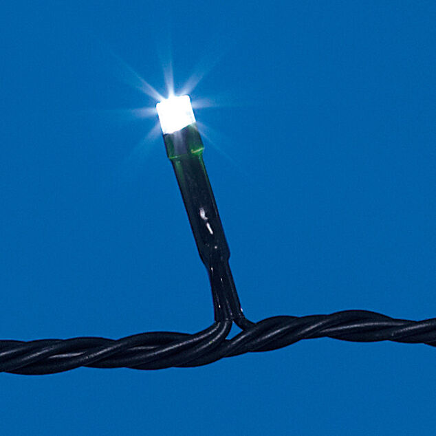 Guirlande électrique Solaire 50 Led Blanc froid clignotant 4,9 m