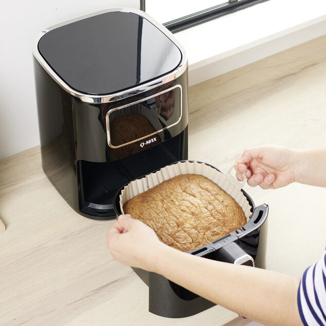 Moule en silicone noir pour friteuse sans huile et à air 20x20xH6,5cm