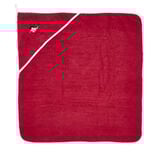 Sortie de bain pour bébé en coton avec broderie et capuche 75x75cm - 2 modèles