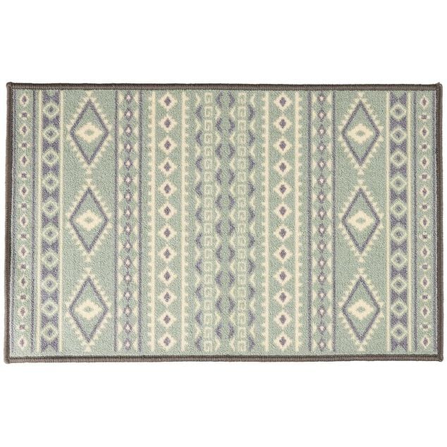 Tapis de cuisine latex imprim&eacute; vert 80x50 cm