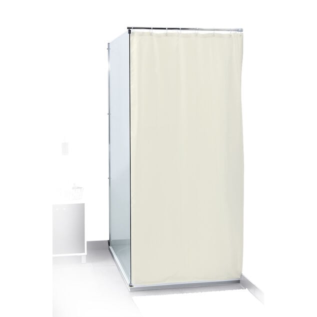 Rideau de douche uni beige 180x200cm