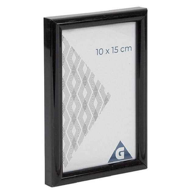 Cadre photo plastique noir 11x16cm pour photo 10x15cm