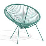 Fauteuil de jardin Urban filaire bleu 85xH83x72cm