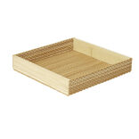 Boîte de rangement en bambou 15x15xH3cm