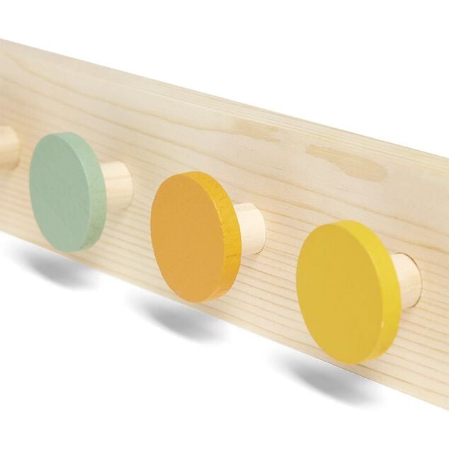 Pat&egrave;re enfant 4 crochets bois 40xH4,2x7,5cm