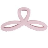 Pince cheveux plastique forme ruban rose L10cm