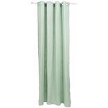 Rideau &agrave; oeillets gaze de coton vert uni 135xL240cm