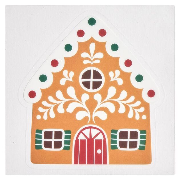 Décoration fenêtre et mur Noël adhésive pain d'épices (3 modèles)