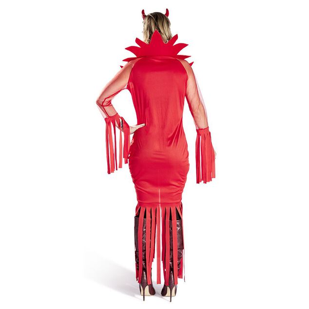 D&eacute;guisement adulte Halloween diable robe serre-t&ecirc;te rouge - Taille L