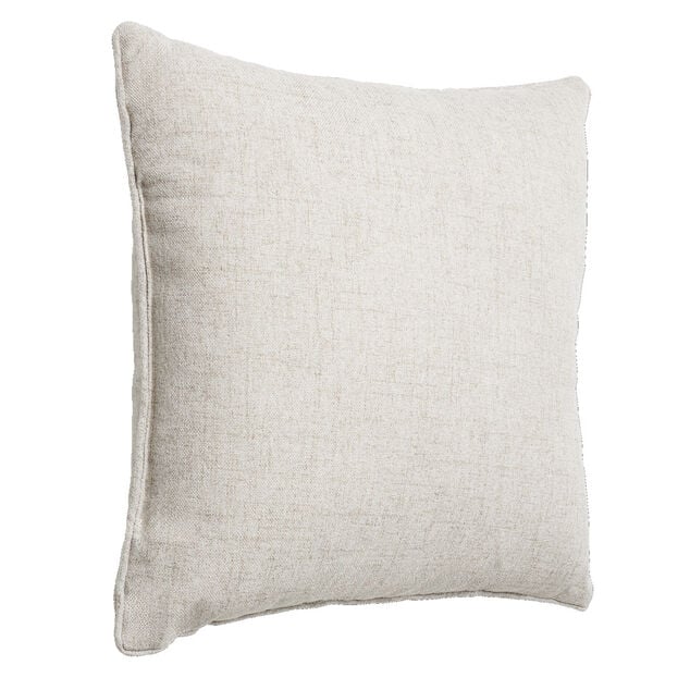 Coussin carr&eacute; effet lin beige 45x45cm