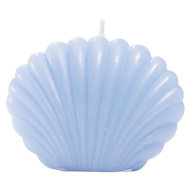 Bougie coquillage petit mod&egrave;le 8,7x4,5xH6cm