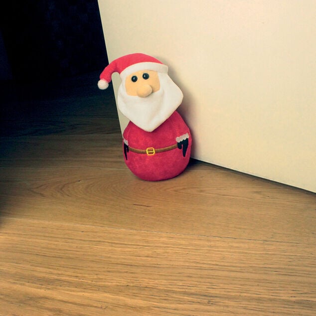 Bloc porte butoir P&egrave;re No&euml;l rouge et blanc