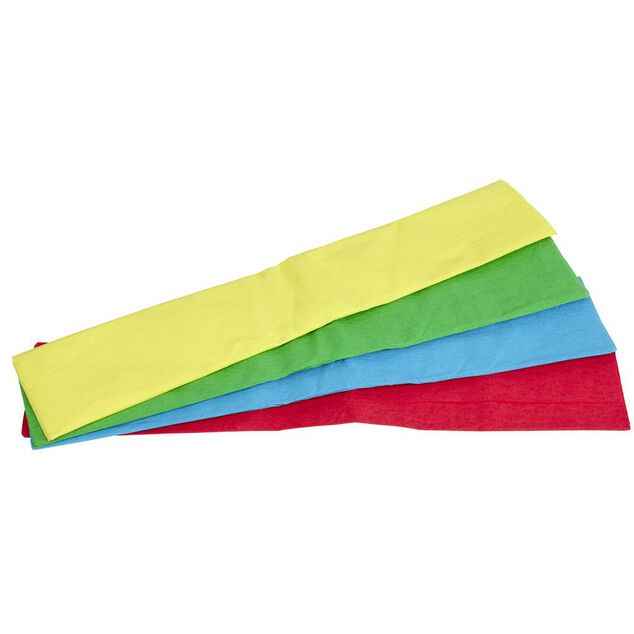 Feuille de papier cr&eacute;pon color&eacute; x5