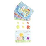 Jeu d'engrenage avec cartes en bois 19 pi&egrave;ces