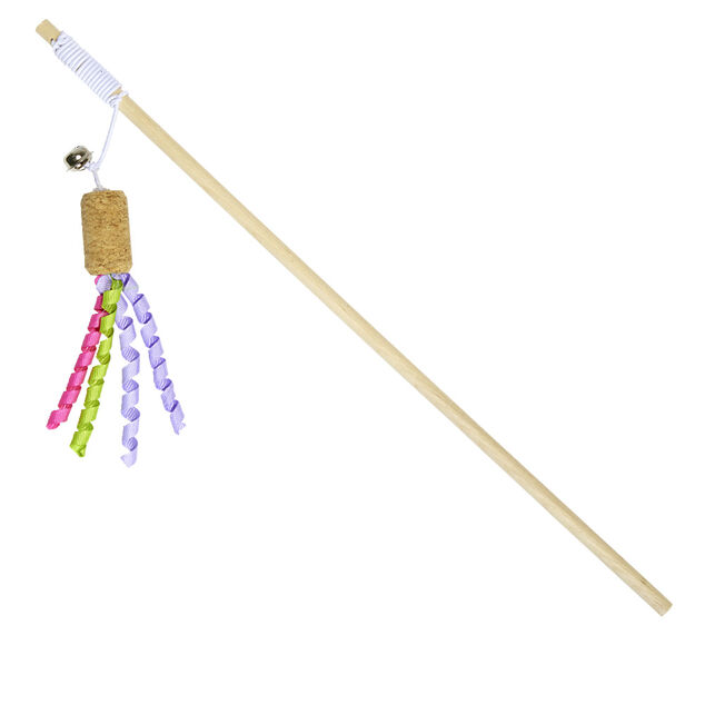 Jouet pour chat canne &agrave; p&ecirc;che souris L40cm
