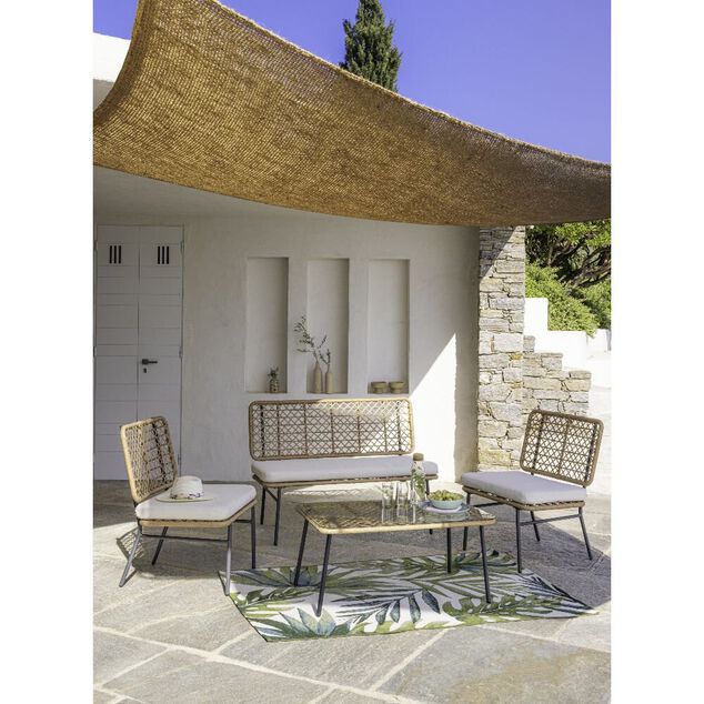 Voile d'ombrage Delta Bali 300x300x300cm fibre de coco