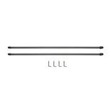 Tringle de vitrage Extensible 50-80 cm m&eacute;tal argent&eacute; x2