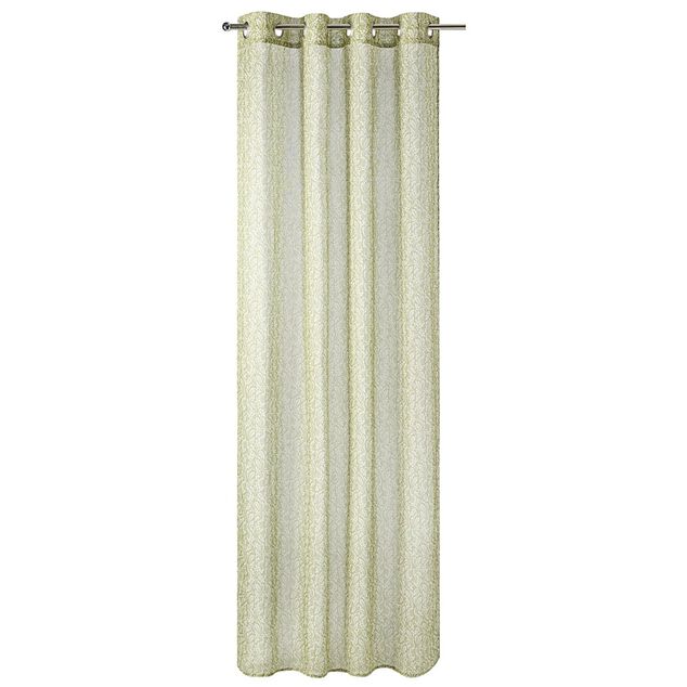 Voilage imprimé motif feuillage avec anneaux 140x240cm (2 modèles)
