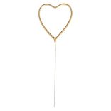 Cierge coeur doré