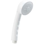 Pommeau de douche à 1 jet plastique blanc