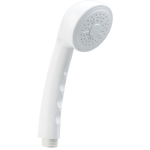 Pommeau de douche &agrave; 1 jet plastique blanc