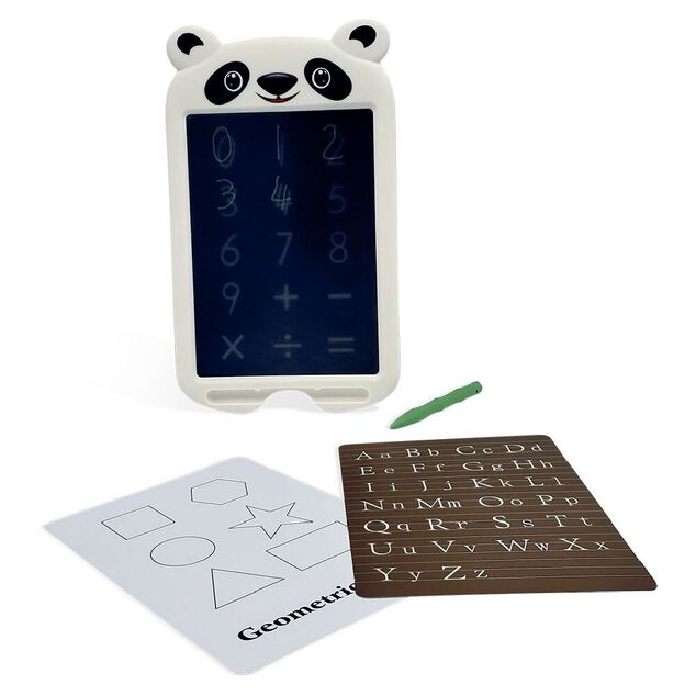 Tablette d'écriture enfant écran LCD forme ours H20cm blanc ou bleu