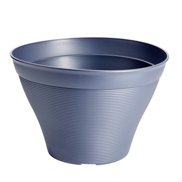 Pot rond pour plante en plastique gris &Oslash;45xH30cm