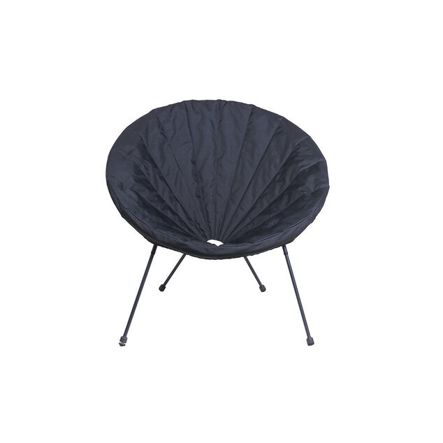 Housse de fauteuil de jardin Urban tissu d&eacute;perlant - Noir - &Oslash;85xH37 cm