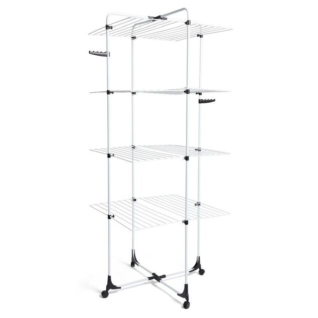 S&eacute;choir &eacute;tendoir &agrave; linge tour 4 niveaux 46m d'&eacute;tendage