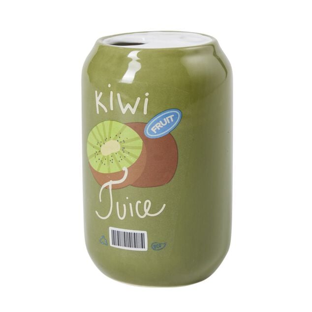 Vase c&eacute;ramique forme canette jus de fruit &Oslash;7x11,5cm (2 mod&egrave;les)