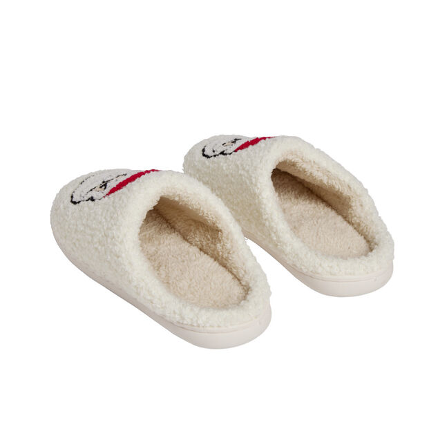 Chaussons No&euml;l mixte blanc cass&eacute; et rouge T36 &agrave; 45