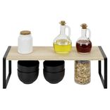 Étagère en bois et métal noir 50x15xH18cm