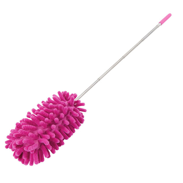 Plumeau t&eacute;lescopique en microfibre color&eacute;