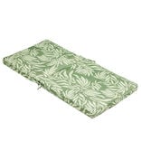 Coussin fauteuil Oxford motif feuillage vert et beige 90x42x&eacute;p4cm