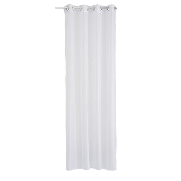 Voilage l&eacute;ger &agrave; oeillets uni blanc