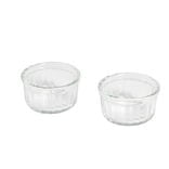 Lot de 2 ramequins en verre transparent Ø8,5xH4,5cm