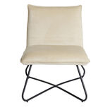 Fauteuil relax papillon beige L61xP77xH78cm