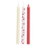 Bougie chandelle x3 motifs et coloris assortis (2 modèles)