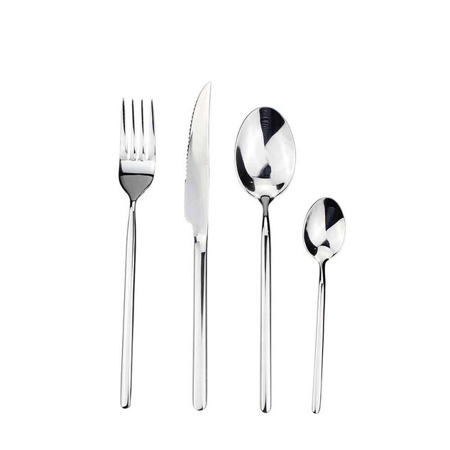 M&eacute;nag&egrave;re moderne en inox 24 pi&egrave;ces