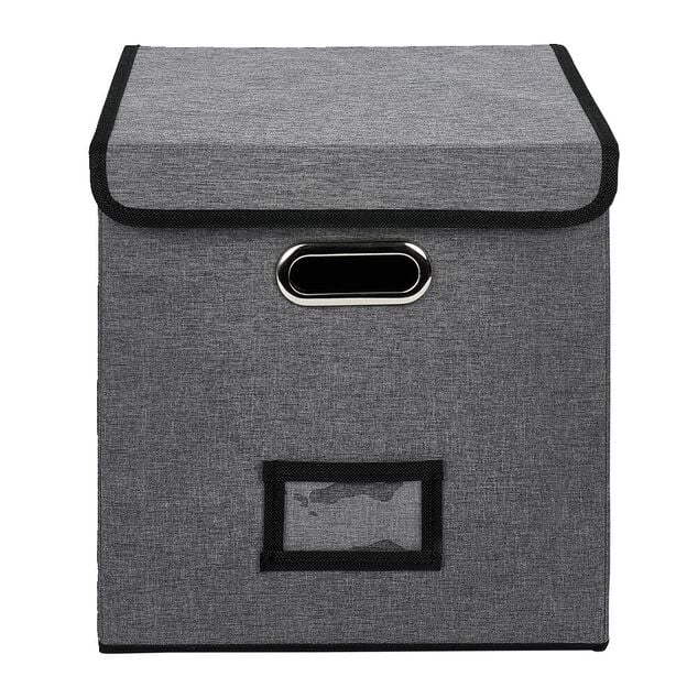 Porte document Box Cube textile 31x29x31cm