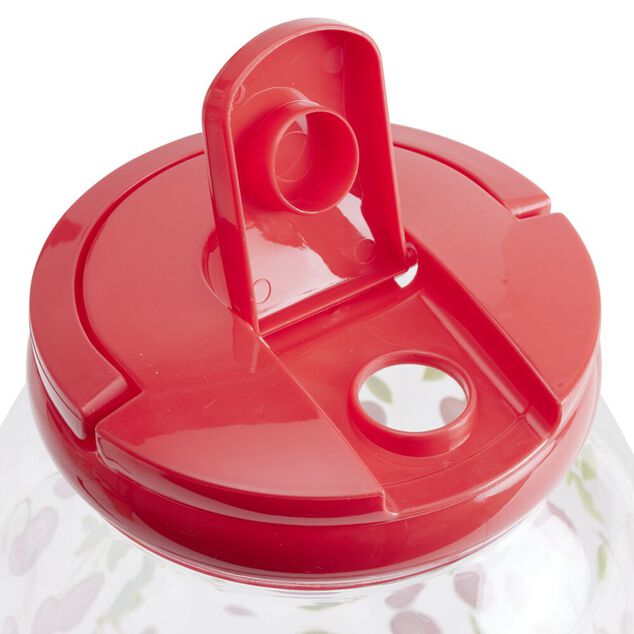 Distributeur boisson 3,8L plastique motif fruit avec 4 verres 480ml (2 mod&egrave;les)